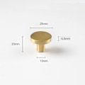 Miniatyrbild 2 av 4: 6 stycken guld skåpsknoppar runda guld skåpdörrknoppar borstad mässing skåpsknoppar mässing -ys