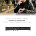Pikkukuva 6 / 6: Älykellon ranneke, nahkarannekoru, älykellotarvikkeet IOS Watch Series SE 8 7 6 5 4 3 2 1 42mm 44mm 45mm musta