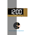 Miniatyrbild 4 av 5: Projektionsväckarklocka för sovrum med inom- och utomhustemperaturvisning, dubbla alarm, flerfärgad bakgrundsbelyst projektionsklocka