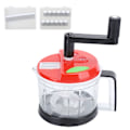 Miniatyrbillede 1 af 5: Manuel fødevaremixer Blender Multifunktionskværn Grøntsagshakker Makulator Juicer