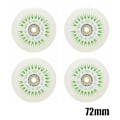 Miniatyrbilde 2 av 9: 4 stk. Flash Inline Skate Hjul 90A LED Lysende Skatehjul 80 76 72 68 Hvit 80mm White