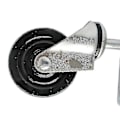 Miniatyrbilde 2 av 4: 10 cm kraftige fjærbelastede gummihjul for porter, kraftige fjærbelastede hjul for hjemmedører (1 stk, svart) - WELLNGS