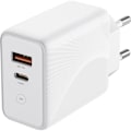 Miniatyrbillede 1 af 4: 30W Hurtiglader med 2 Porte - PD20W + QC 3.0 til iPhone 16 Pro, iPhone 16 Pro Max, iPhone 16 Plus, iPhone 15 Pro, 15 Plus - Hvid