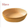 Pikkukuva 4 / 5: 100 kpl Air Fryer leivinpaperi tarttumaton kertakäyttöinen vuorattu rei'ittämätön pyöreä 50pc Brown