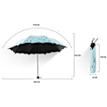 Miniatyrbillede 2 af 5: Foldbar Paraply, Anti UV Solparaply Dameparaplyer Vindtæt Kompakt Paraply Håndtaske Lomme Dame Udendørs Vandreture Strandparaply Solparaplyer