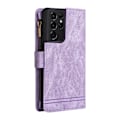 Pikkukuva 6 / 8: Lompakkokotelo magneettisella sulkimella, läppäkotelo korttipidikkeellä ja sisäänrakennetulla jalustalla Galaxy S21 Ultra Purple -puhelimelle