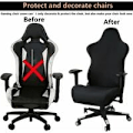 Miniatyrbild 2 av 5: Gamingstolsskydd - Skydd 4 delar/ Set Gamingstolsskydd med armstödsöverdrag/ Stolsryggskydd/ Överdrag, Överdrag