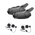Miniatyrbild 1 av 5: 2 st Bluetooth Intercom Motorcykel Halvhjälm Bluetooth Headset för 2 Förare Intercomunicador Wirel-WELLNGS