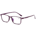 Pikkukuva 1 / 10: Tehokkaat Mukavat Sinivalolasit Lukemiseen (+1.0 - +4.0) Violetti 2 Purple