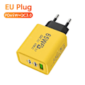 Miniatyrbilde 7 av 7: PD 65W USB C Lader Hurtiglading Quick Charge 3.0 Type C Lader Adapter