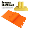 Miniatyrbillede 8 af 8: 2 Ark 5,4 mm Silikone Bivoks Støbeform Bivoks Bundplade Prægemaskine Honeycomb Ark Støbeform Biavl Tilbehør Orange