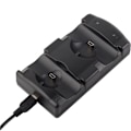 Miniatyrbillede 8 af 9: Opladningsstation til Playstation 3 controllere, 2 i 1 opladningsstation med LED-indikator, kompatibel med Playstation PS3/MOVE controllere