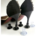 Pikkukuva 7 / 7: 8 paria stiletto-korkojen suojuksia, korkojen suojukset nurmikolle, häihin, muodollisiin tilaisuuksiin, 4 eri kokoa, musta ja läpinäkyvä.【mo】