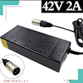Miniatyrbillede 1 af 5: 36V Oplader Output 42V 2A Oplader 4-pin XLRM Stik Til 36V 10s Elcykel Lithium Batteri【mo】 us