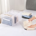 Miniatyrbillede 4 af 5: 3 stk. Vaskbare Garderobeorganisatorer, 7 Rister Foldbare Synlige Tøjrum Opbevaringsboks Garderobe Skuffeorganisator Mesh Divider Box