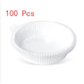 Miniatyrbillede 3 af 5: 100 stk. Air Fryer Bagepapir Nonstick Engangsforet Ikke-perforeret Rund 100pc White
