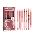 Miniatyrbillede 1 af 11: 7 stk. Sort Gel Pen til Studerende 0,5 mm Udtrækkelig Gel Pen Multifunktionel Glat Skrivepen Tilbage Til Skole Gave E