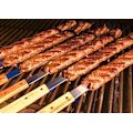 Miniatyrbilde 5 av 5: 15,75 tommer lange 5/8 tommer brede 2 mm tykke grillspyd i rustfritt stål, 8 stk, sølv