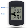 Miniatyrbild 2 av 5: LCD Digital Trådlös Termometer Inomhus eller Utomhus, Mini Inomhustemperatursensor, Liten Exakt Vädertestare i Hem Sovrum och Kontor, Vit