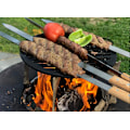 Miniatyrbillede 3 af 5: 15,75 tommer lange 5/8 tommer brede 2 mm tynde grillspyd i rustfrit stål, 8 stk., sølv