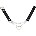 Miniatyrbild 3 av 5: PU Konstläder Gotisk Punk Svart Silver Hjärta Ring Justerbart Halsband