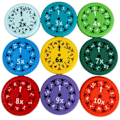 Miniatyrbilde 1 av 2: Et sett med nye MATTE FIDGET SPINNERE Matematikk Fingertupp Gyro Undervisning Opplysning Leker Multipliser og del 9stk Multiply and divide 9pcs Plastic model