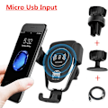 Miniatyrbilde 1 av 5: Trådløs billader bilholder telefonholderstativ for iPhone 15 14 13 12 Samsung S22 S21 Xiaomi induksjons hurtigladestasjon