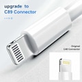 Pikkukuva 5 / 5: 2-pakkauksen iPhone-laturikaapeli 2m, Apple Lightning - USB-kaapeli 2 metriä Nopea lataus Apple-puhelimelle pitkät kaapelit