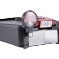 Miniatyrbillede 2 af 2: Forstørrelsesglas, hovedbåndsforstørrelsesglas med LED-lamper, håndfri forstørrelsesglas 1,5 x 3 x 6,5 x 8 x til hobbymontering