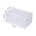 Miniatyrbillede 2 af 5: 3 stk. Vaskbare Garderobeorganisatorer, 7 Rister Foldbare Synlige Tøjrum Opbevaringsboks Garderobe Skuffeorganisator Mesh Divider Box