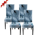 Miniatyrbild 1 av 5: 4-pack Stretch Stolsöverdrag för Matsal, Universella Tvättade Stolsöverdrag