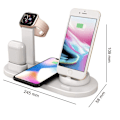 Miniatyrbild 5 av 5: 4-i-1 Laddare Multi-Enhets Trådlös Laddningsdocka 3-i-1 Rotationskontakt Multi-Enhets Laddare för Apple Produkt iPhone Se 2020/11/11