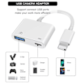 Miniatyrbillede 4 af 4: USB Hun OTG Adapter til iPhone iPad med Opladningsport