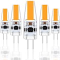 Miniatyrbild 1 av 5: G4 LED 3W 12V AC/DC Glödlampor, G4 3W LED 30W Ekvivalent Halogenlampa, 300LM, Varmvit 2700K, Ej Dimbar, 5-Pack