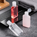 Miniatyrbild 4 av 5: 50 st transparenta tomma reseflaskor 30 ml/ 1 oz Flip-Lock tom behållare bärbar påfyllningsbar Flip-Top flaskor för utomhusresor