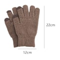 Miniatyrbillede 2 af 5: Vinter Touchscreen Handsker Varme Uldforede Strikkede Handsker med Elastiske Manchetter