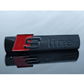 Miniatyrbillede 2 af 3: (Sort) 4 stk. S-logo linjeemblem 3D-logo metallemblem til bilens eksteriør