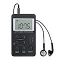 Miniatyrbillede 1 af 5: Bærbar Radio FM/AM Dual Band Stereo Digital Mini Radio Modtager med LCD Skærm Genopladelig