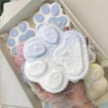 Pikkukuva 2 / 5: Taba Squishy Iso Kissa, Squishy Tassu, Squishy Tassu Lapsille ja Aikuisille - Täydellinen Sininen ja Valkoinen Blue and White L