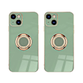 Miniatyrbillede 1 af 5: Iphone14 Plus med skærmbeskytter, belægning Indbygget 360 graders roterende magnetisk ring Stativholder 2 stk green