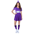 Miniatyrbillede 1 af 3: Kvinder Teletubbies Kostumer Tinky Winky Dipsy Laa-laa Po Cosplay Kjole Halloween Party Fancy Dress Up Outfit Sæt Lilla Purple L