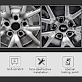 Miniatyrbillede 5 af 5: X4 60mm Aluminium Fælgcenterkapsler Kompatible med Citroen C2 C4 C5 C6 C-quatre Logo Sort/Krom-WELLNGS