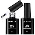 Miniatyrbilde 1 av 6: Base og topplakk, 2*10 ml UV Gel Base Coat & Top Coat glossy for Gelnegler Neglekunst
