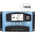 Miniatyrbild 1 av 2: 100A MPPT Solarladdningsregulator, 12V 24V USB Solpanel Regulator Controller Intelligent Batteriladdare med LCD-display (100A)