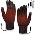 Miniatyrbillede 1 af 5: USB Opvarmede Handsker til Mænd og Kvinder Varme Vinterhandsker med Touch Screen med 3 Justerbare Varmeindstillinger