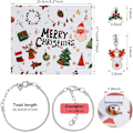 Pikkukuva 2 / 7: 24 kpl joulukalenteri 2024 rannekoru Countdown Blind Box DIY rannekorut koriste Adventtikalenteri joululahjasetti tytöille pojille lapsille naisille