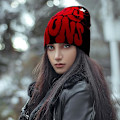 Miniatyrbillede 5 af 6: Unisex Beanie Y2K Bogstavmønster - Unisex Stræk Mesh Strikket Beanie Varm Vinter Løs Mønstret Strikket Beanie