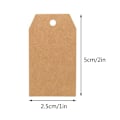 Miniatyrbillede 2 af 2: Papirnoter med snor, 100-pak Beige