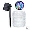 Miniatyrbilde 1 av 9: 7m/12m/22m 8 Moduser Solcelle Lyslenke Multifunksjonelle Vanntette Lys for Hageterrasser Farget Lys 7m Color Light