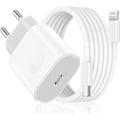 Miniatyrbillede 1 af 4: Oplader til iPhone 20W Hurtigoplader Stikadapter Strømforsyning Stik Opladning med 1M Kabel